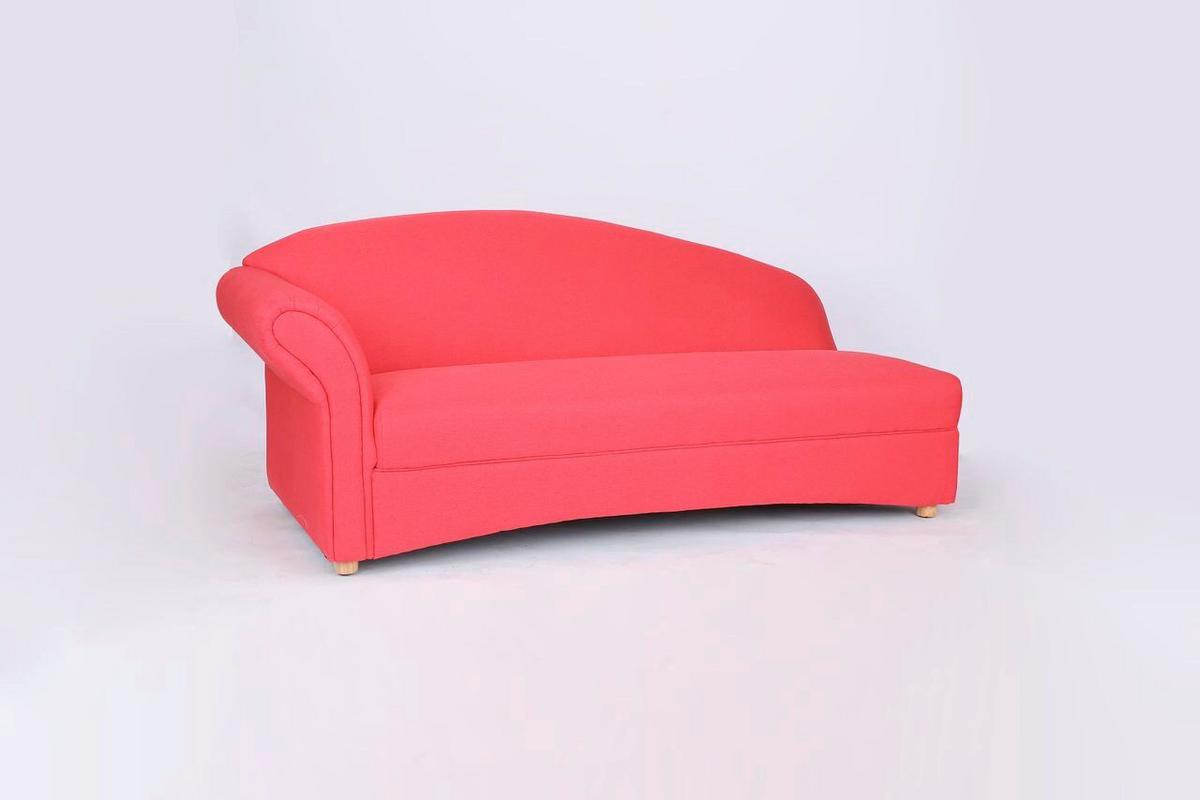 3-Sitzer Loretta Armlehne links, ca.193x83x85cm - Rot, Basics, Holz/Textil (193cm)