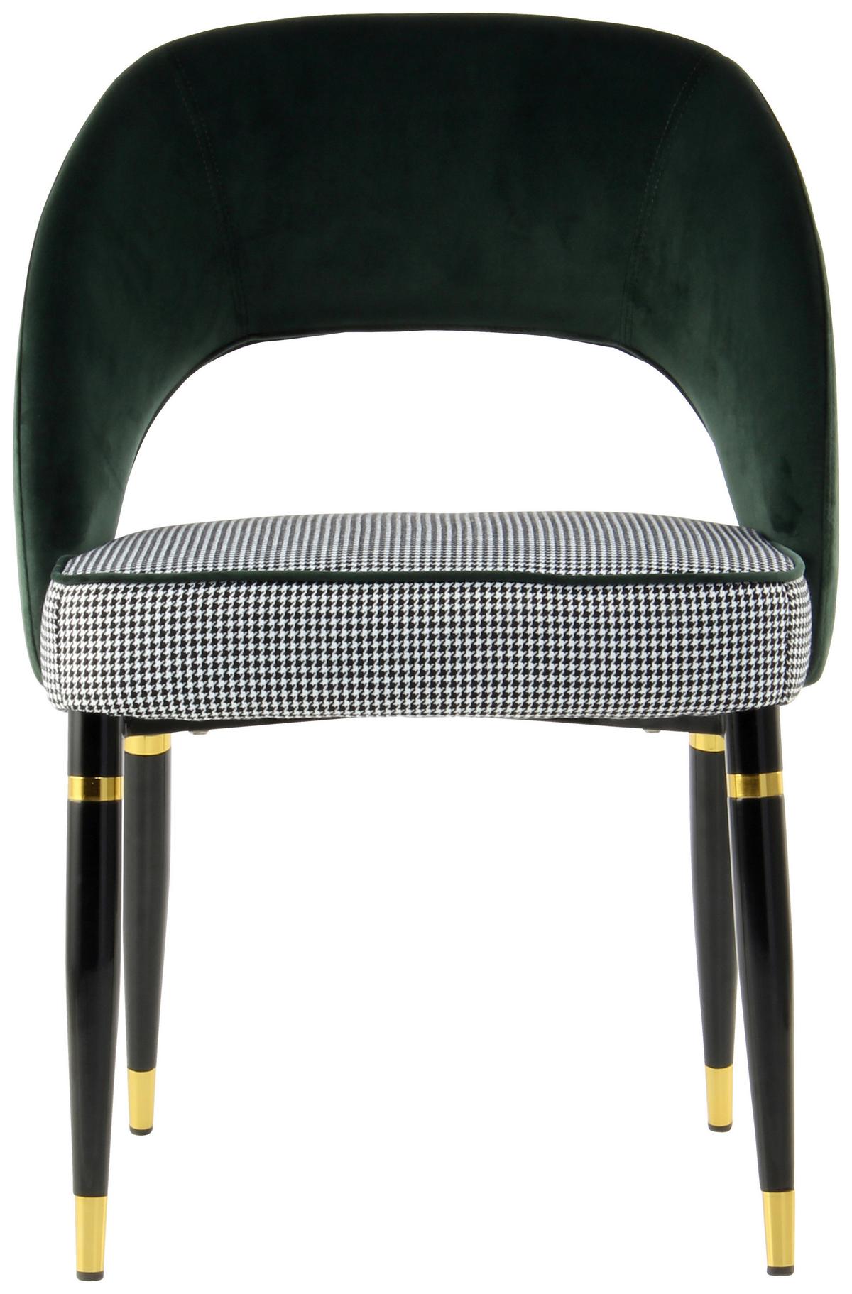 Sada židlí zelená - černá/zelená, Moderní, kov/textil (58/83/56cm) - MID.YOU