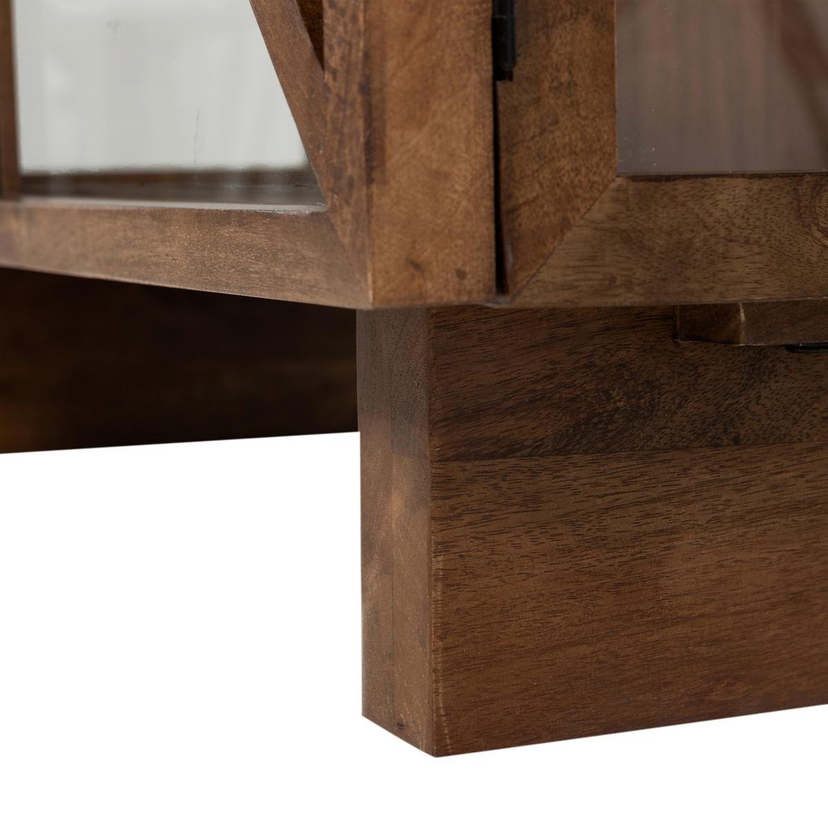 Vitrine Kella Braun B: 40 Cm - Braun, Design, Glas/Holz (40/137/39cm) - Livetastic