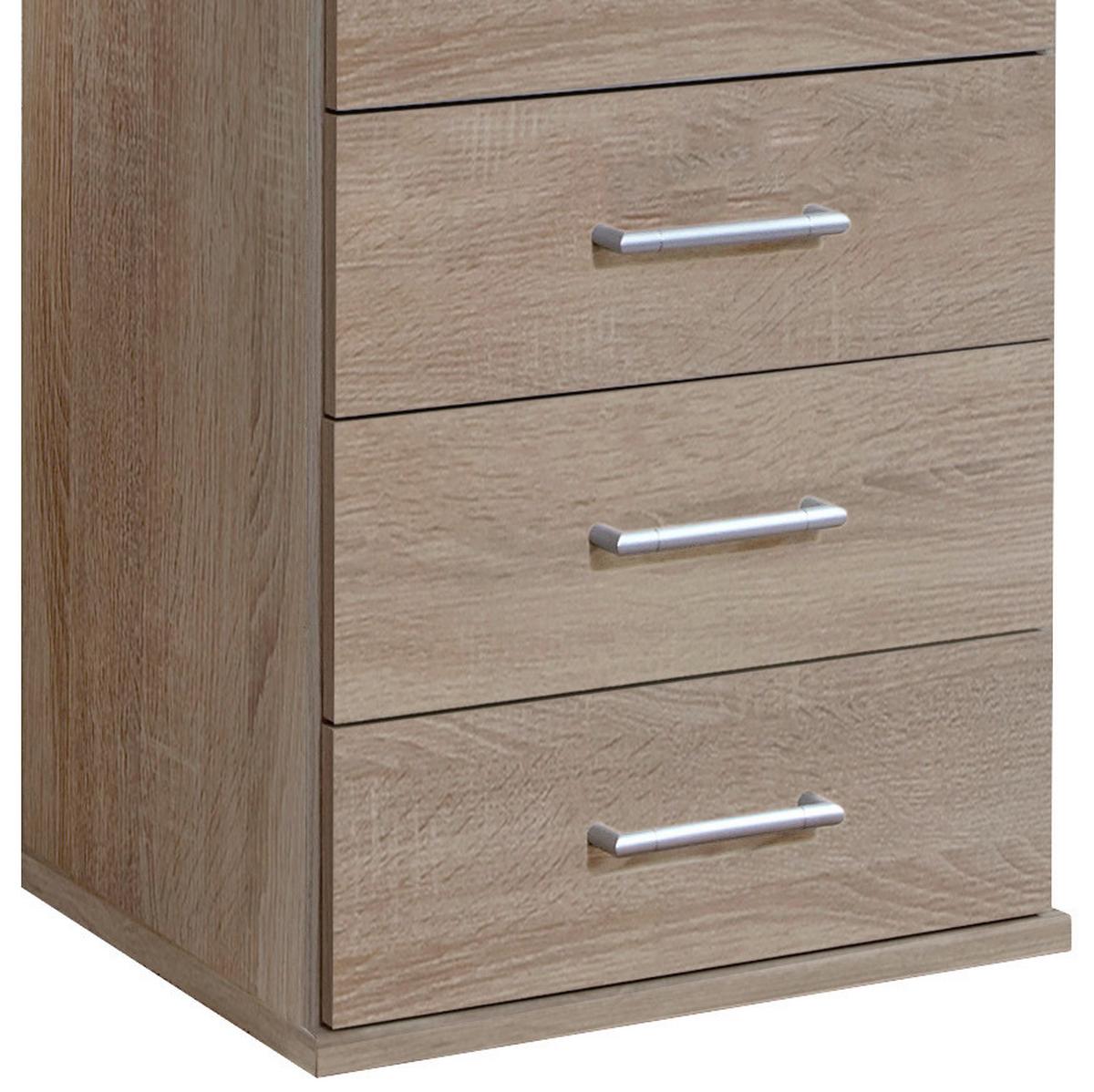 Komoda OSAKA šírka 46cm - farba duba/hliníková, Konventionell, kompozitné drevo/plast (46/103/40cm) - MID.YOU