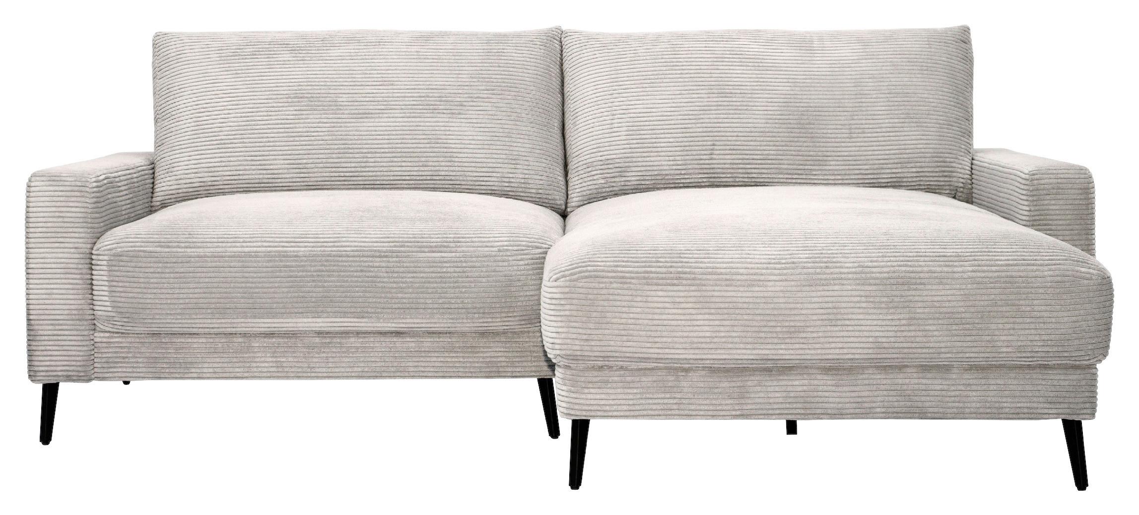 Univerzální sedačka CORA, béžový manšestr - černá/béžová, Moderní, kov/dřevo (223/86/161cm) - Mömax