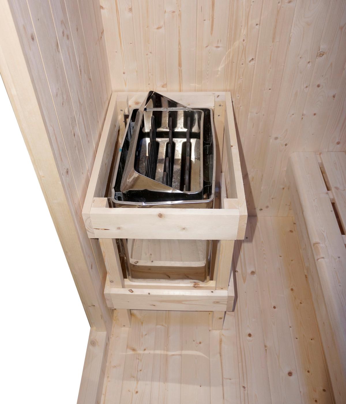 Infrarotkabine Lahti Holzfarben B: 181,5 cm - Fichtefarben, KONVENTIONELL, Holz (198/181,5/202,2cm) - Sanotechnik