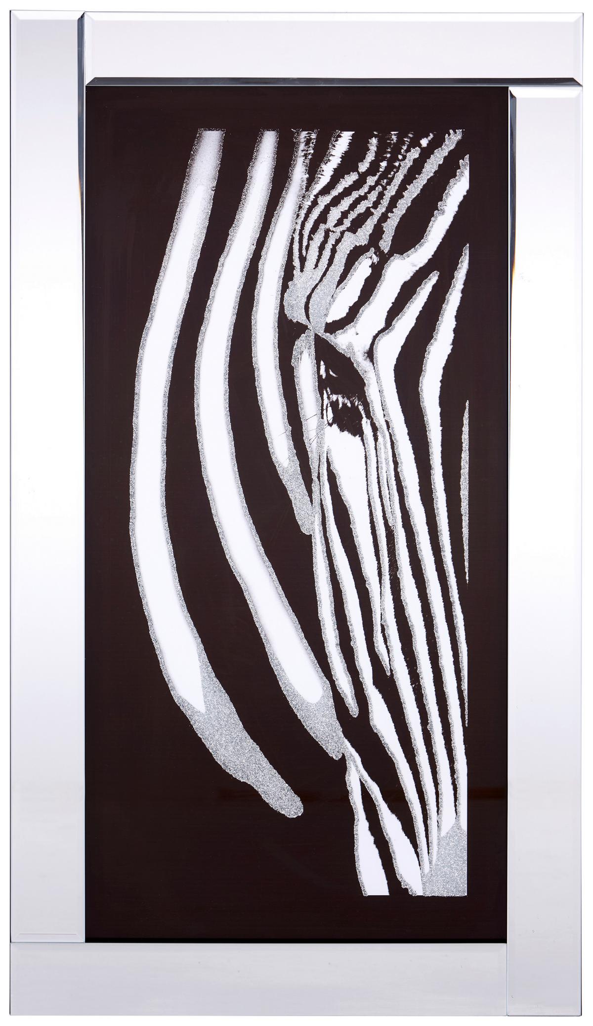 Bild Vitesa Tiere Schwarz/weiß 38x68 Cm - Schwarz/Weiß, Basics, Glas/Papier (38/68/2,3cm) - Luca Bessoni