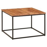 Konferenční stůl barvy akácie - černá/barvy akácie, Moderní, kov/dřevo (60/60/41cm) - MID.YOU