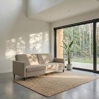 Schlafsofa Palermo Cappuccino, mit Schlaffunktion - Schwarz/Cappuccino, Basics, Textil (207/86/86cm) - Livetastic