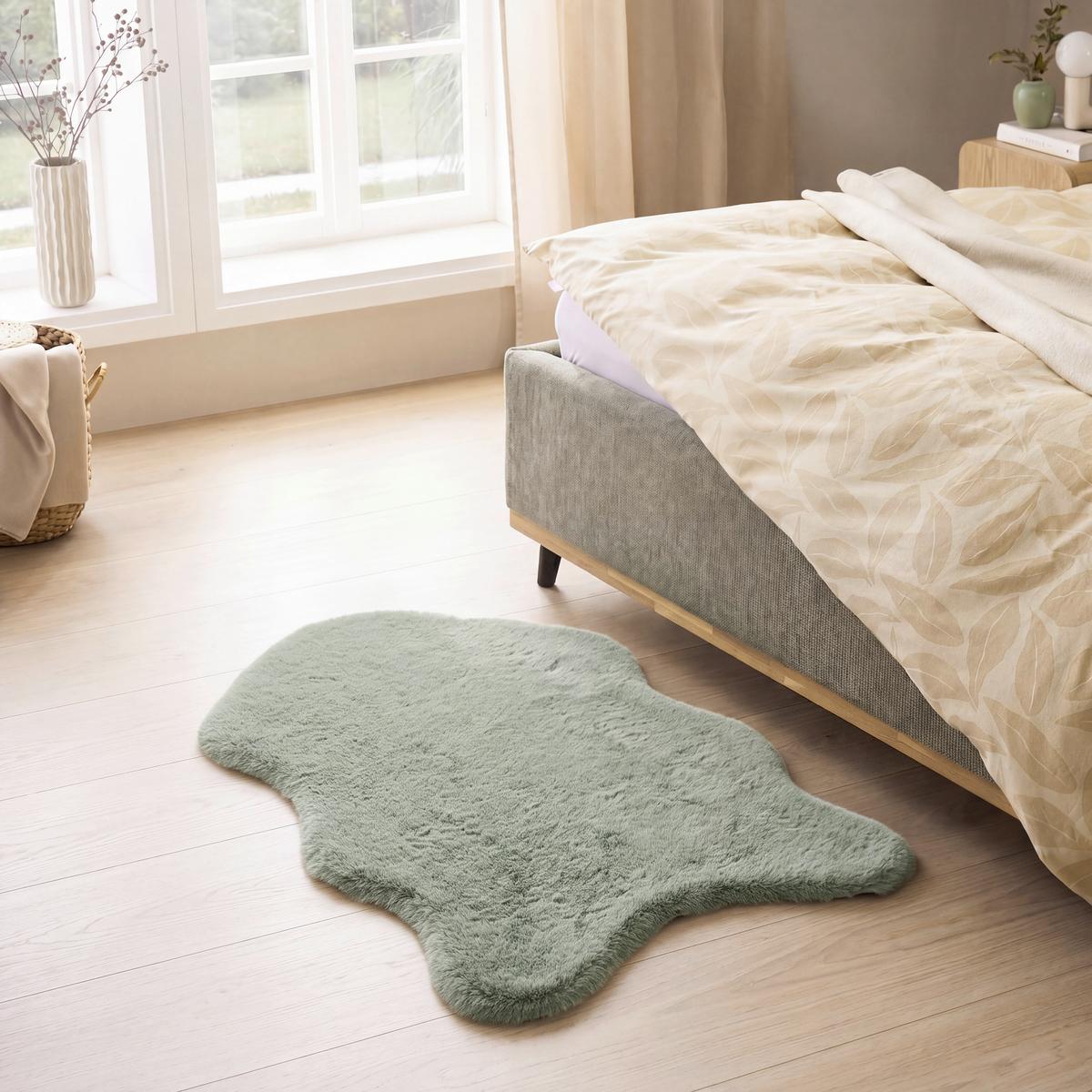 UMELÁ KOŽUŠINA rôzne farby - zelená/mokka, Romantik / Landhaus, textil/kožušina (90/60cm) - Modern Living