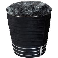 Hocker Doric 325 Graphitfarben/schwarz D: 42 Cm - Graphitfarben/Schwarz, Design, Textil (42/50cm) - Kayoom