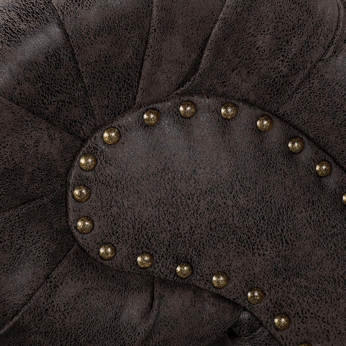 Récamiere Pako Schwarz B: 185cm - Schwarz/Braun, Design, Textil (185/93/75cm) - Livetastic