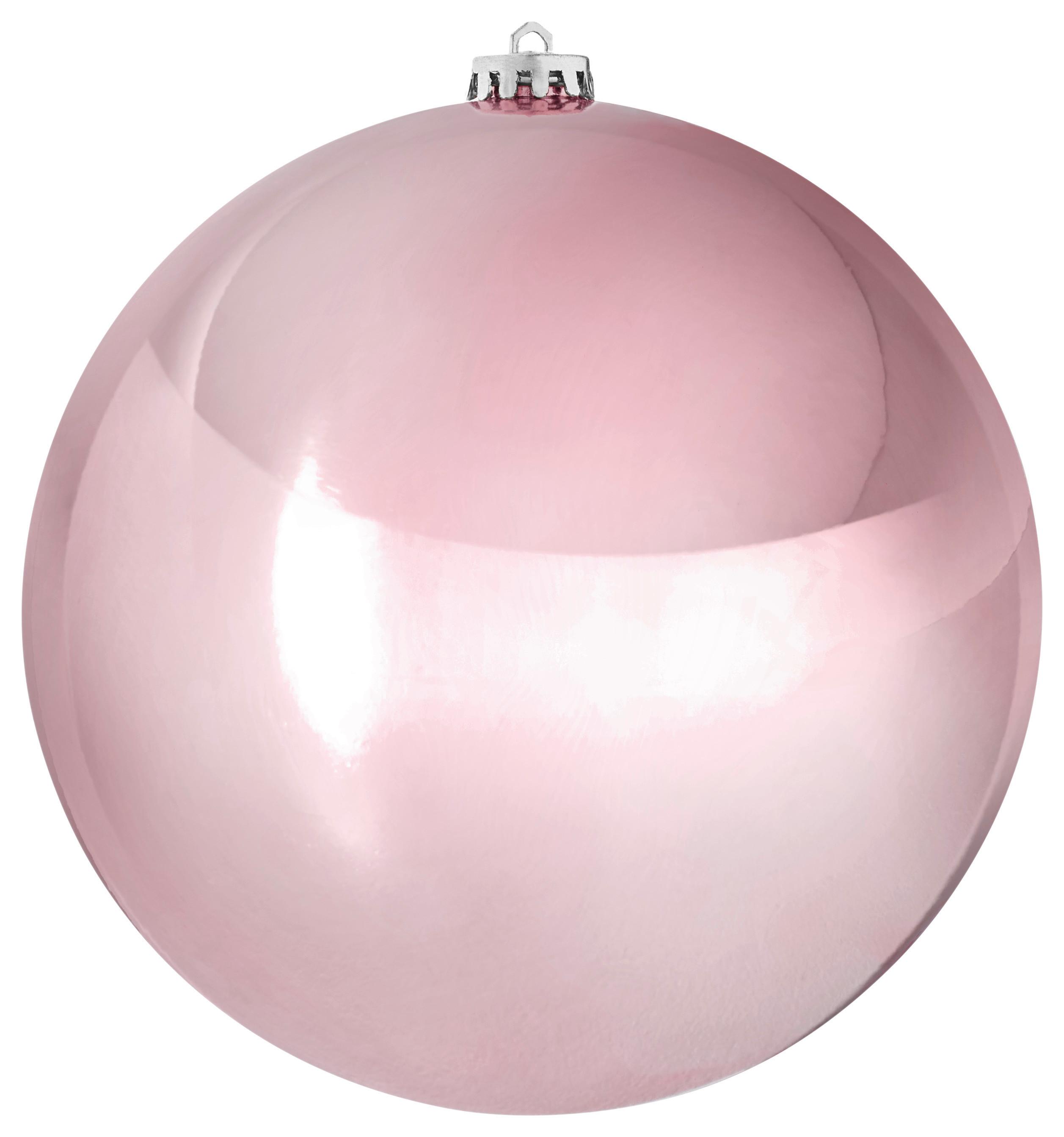 Vianočná Guľa Big -Paz- - ružová, plast (20cm) - Modern Living