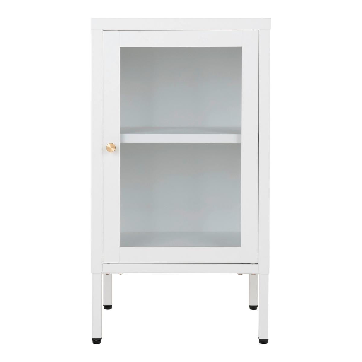 GARDEROBENSCHRANK Dalby Weiß B: 38cm - Transparent/Weiß, Design, Glas/Metall (38/70/35cm) - MID.YOU