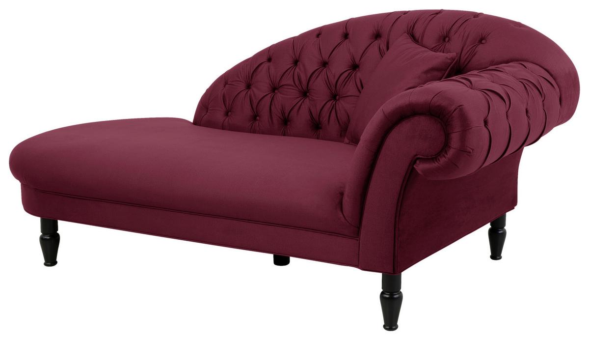 Récamiere Cupido, Rot B: 103 Cm - Rot/Schwarz, Design, Textil (103/91/216cm) - MID.YOU