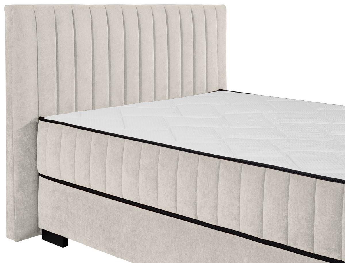 Boxbett Nagol C - Beige/Schwarz, MODERN, Holzwerkstoff/Textil (140/200cm) - MID.YOU