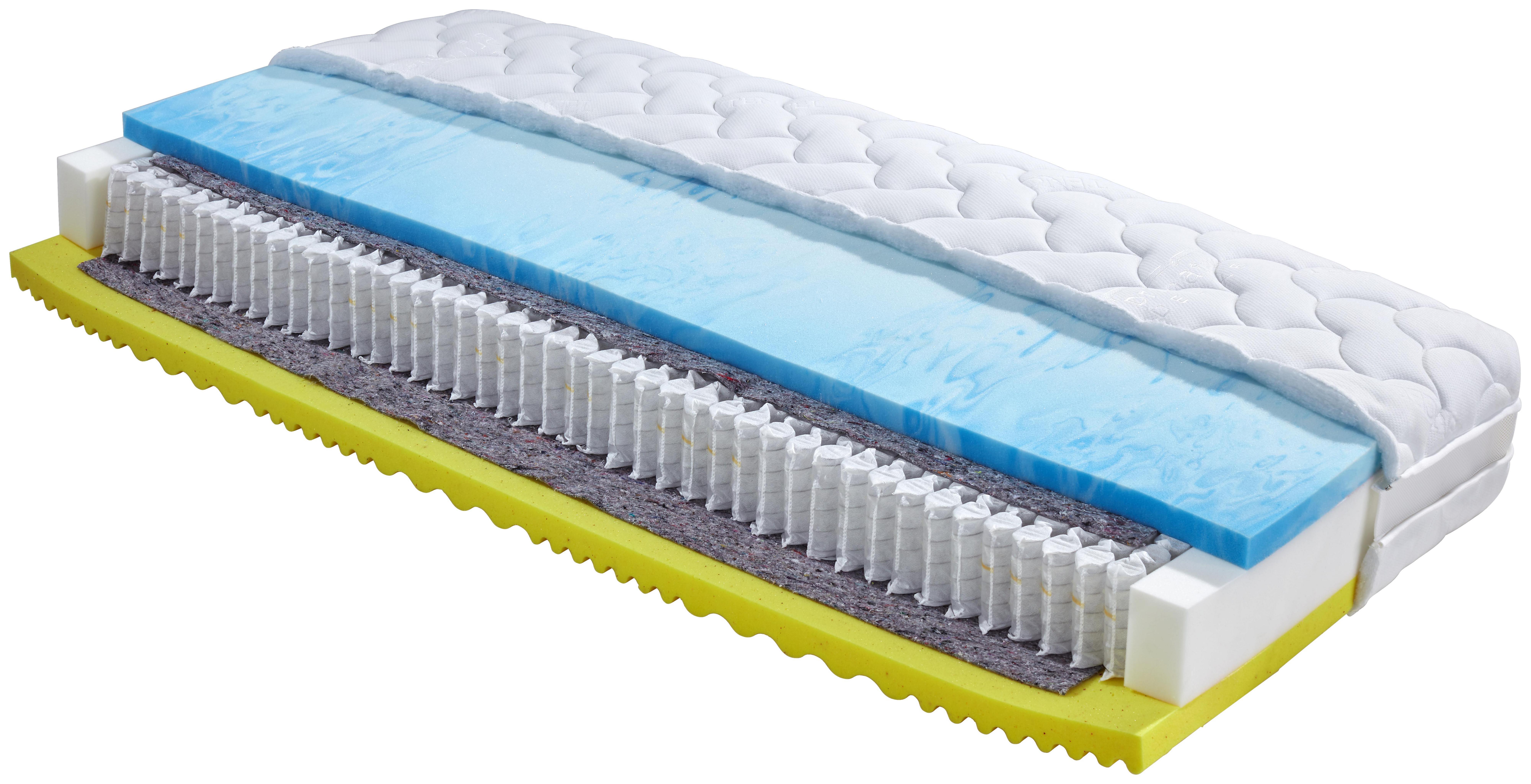 Taschenfederkernmatratze Toppio H2/h3 - Weiß, Textil (90/200cm) - Primatex