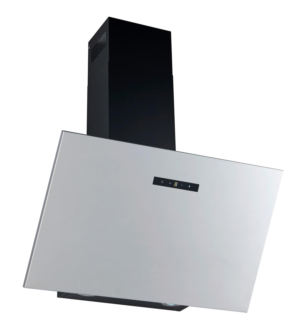 Dunstabzugshaube Silber B: 89,5 Cm - Edelstahlfarben/Schwarz, Basics, Metall (89.5/109/43.2cm) - PKM