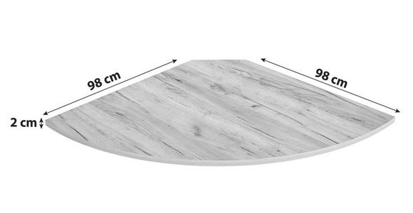 Eckverbindungsplatte Profi, Eiche Dekor - Eichefarben, MODERN, Holzwerkstoff (98/2/98cm) - Ondega