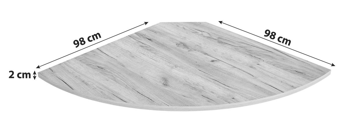 Sarok-összekötő Elem Profi - tölgyfa, Modern, faalapú anyag (98/2/98cm) - Ondega