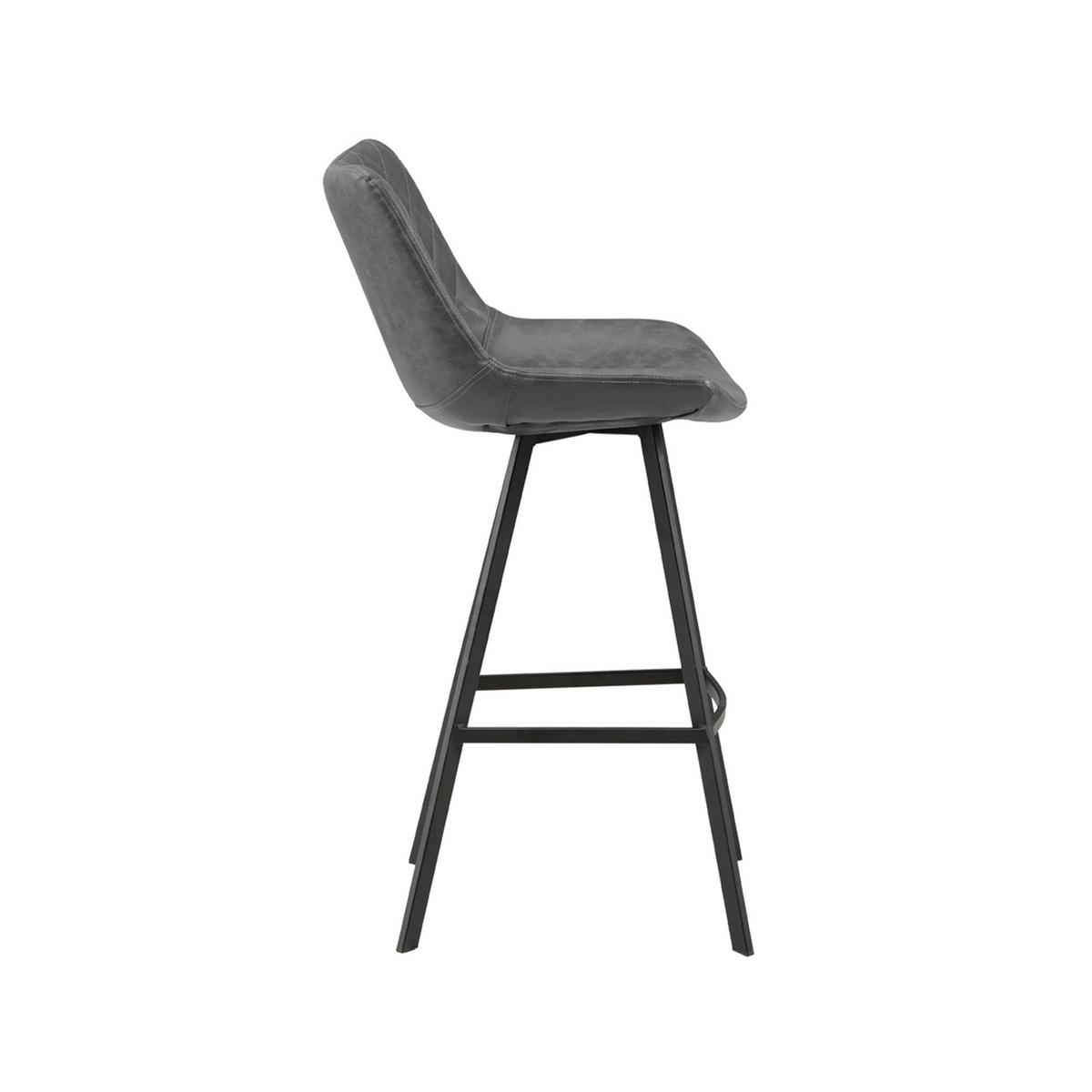 Barhocker-set Bowie - Anthrazit/Schwarz, KONVENTIONELL, Textil/Metall (50/102/55cm) - MID.YOU