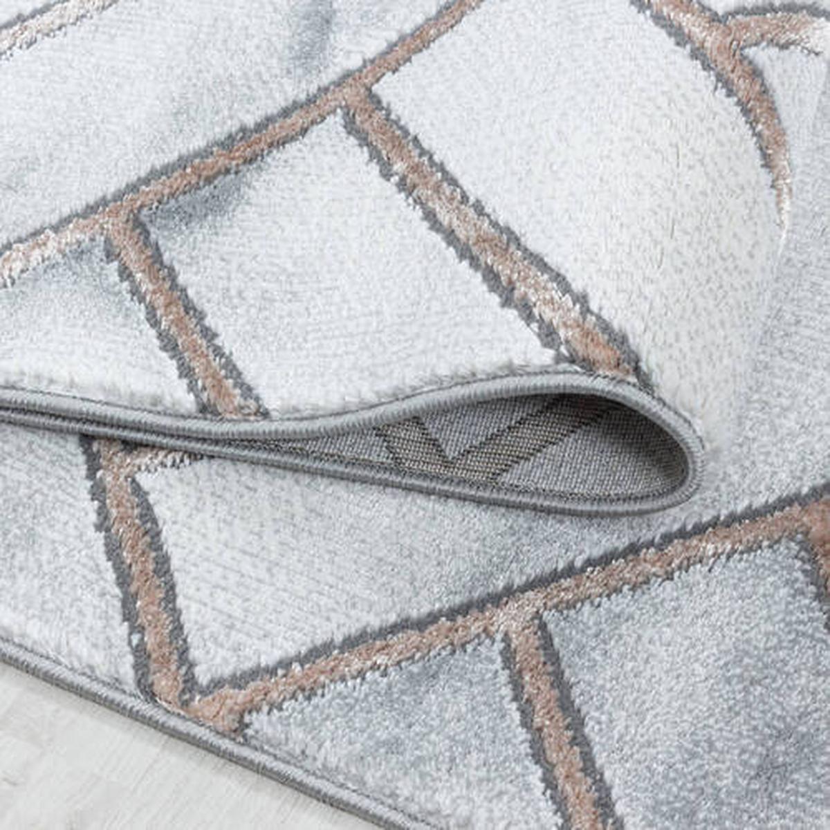 Webteppich Bronze/Hellgrau Naturfaser Naxos 240x340 cm - Bronzefarben, Design, Textil (240/340cm)