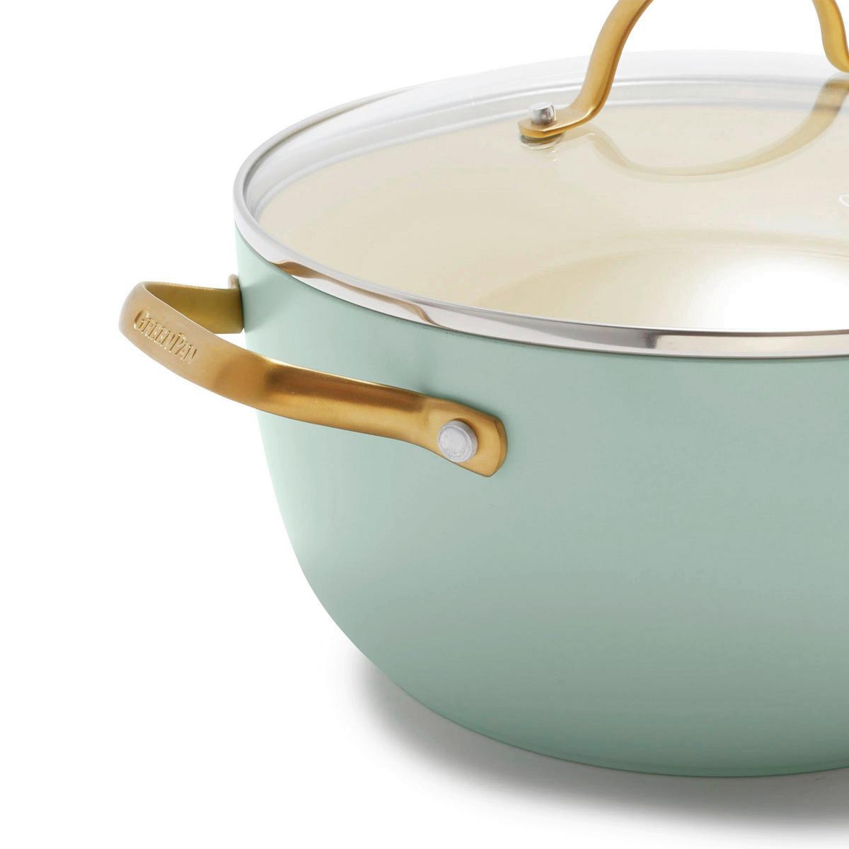 Kochtopfset 6-Teilig. grün/Weiß/Gold - Goldfarben/Weiß, Basics, Glas/Metall - GreenPan
