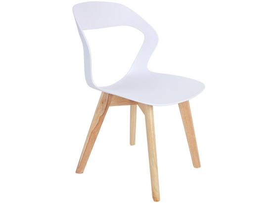 Stuhl Unit Weiß - Naturfarben/Weiß, MODERN, Holz/Kunststoff (46,5/80/53cm) - Ombra Stuhl Unit Weiß - Naturfarben/Weiß, MODERN, Holz/Kunststoff (46,5/80/53cm) - Ombra