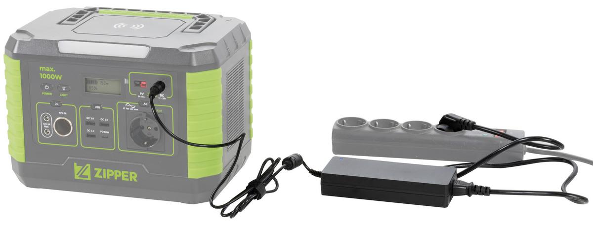 Powerstation Zi-Ps1000 1000 W Tragbar - Schwarz/Grün, Basics (27,4/29,5/41cm) - Zipper