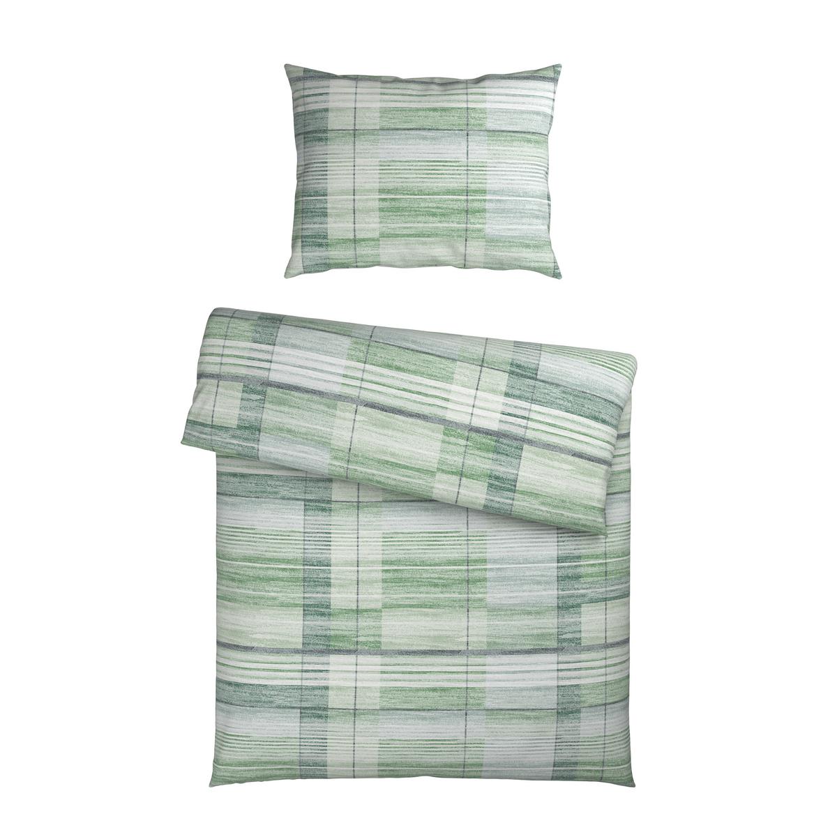 Bettwäsche Elke - Grün, KONVENTIONELL, Textil - Ondega