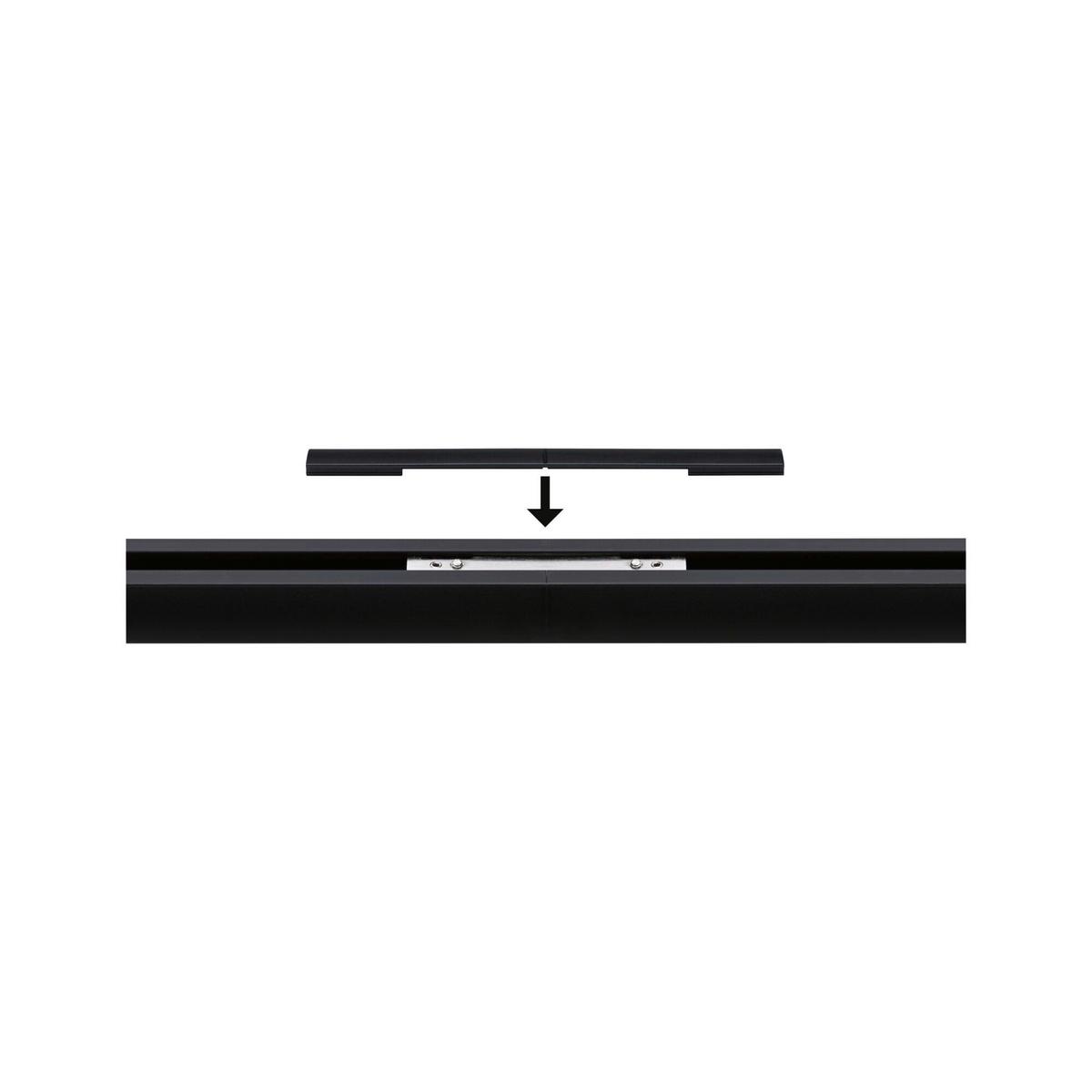Schienensystem-Verbinder Cover Connector-Inlay Schwarz - Transparent/Schwarz, Basics, Kunststoff (12,5/0,5/1cm) - Paulmann
