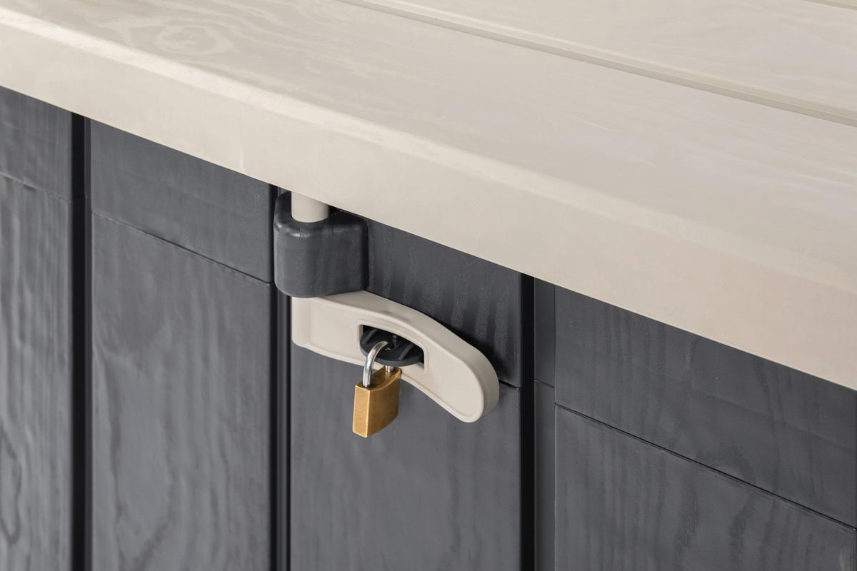 Geräteschrank Store Away Anthrazit/Hellgrau versperrbar - Anthrazit/Hellgrau, Basics, Kunststoff (129,5/111/74,5cm)