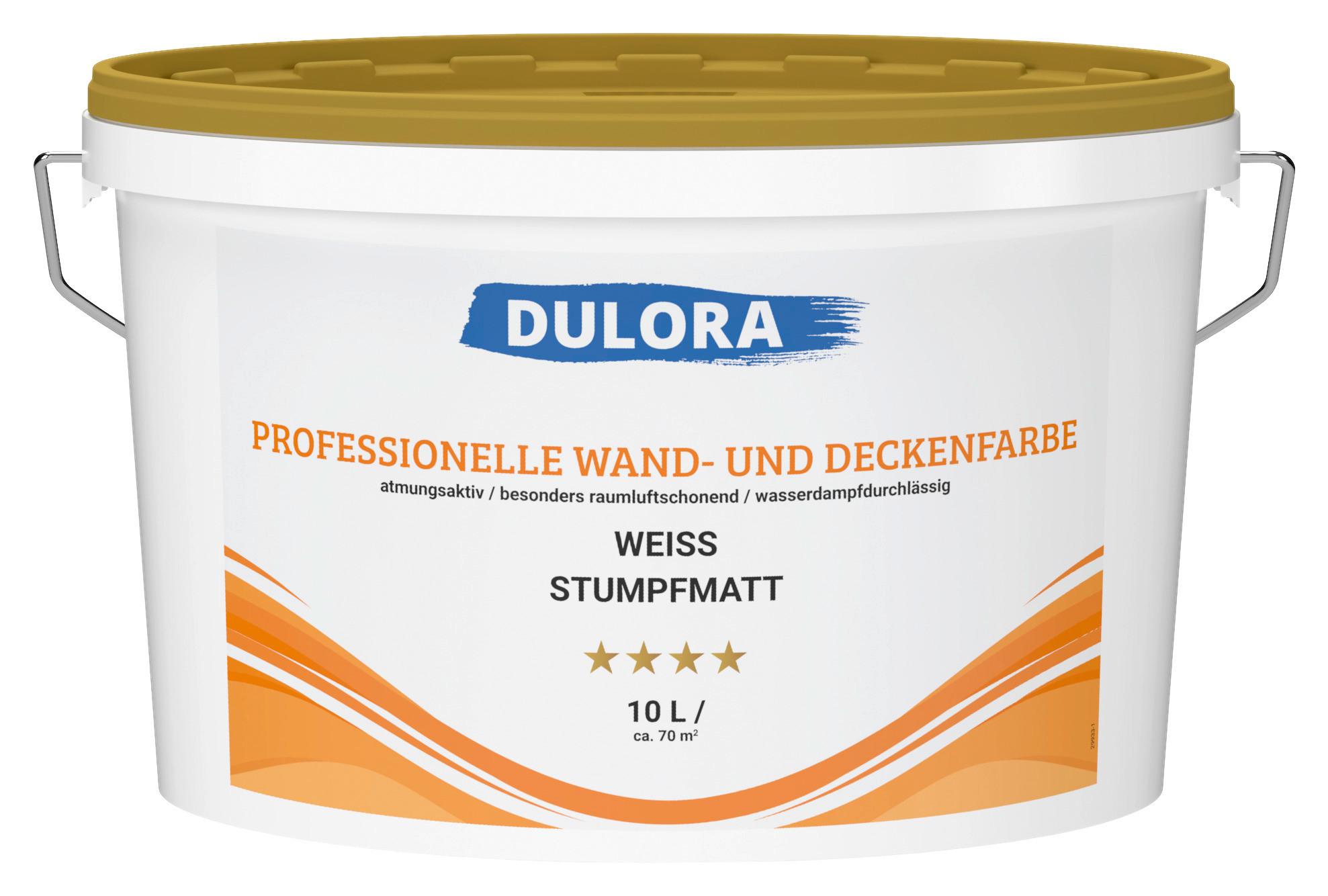 Wandfarbe Weiß Matt 10 L für 70 M2 Wasserverdünnbar - Weiß (10l)