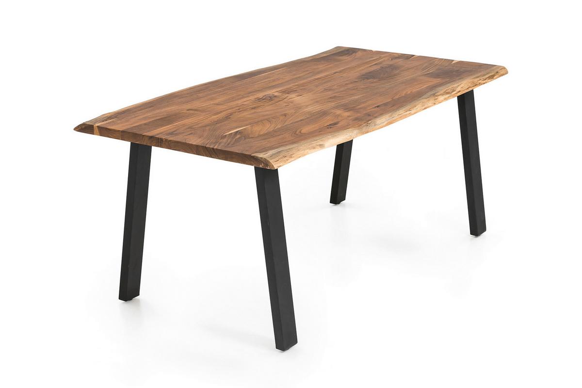 Esstisch Naturfarben/schwarz B: 180 Cm - Schwarz/Naturfarben, MODERN, Holz/Metall (180/90/76,5cm) - Livetastic