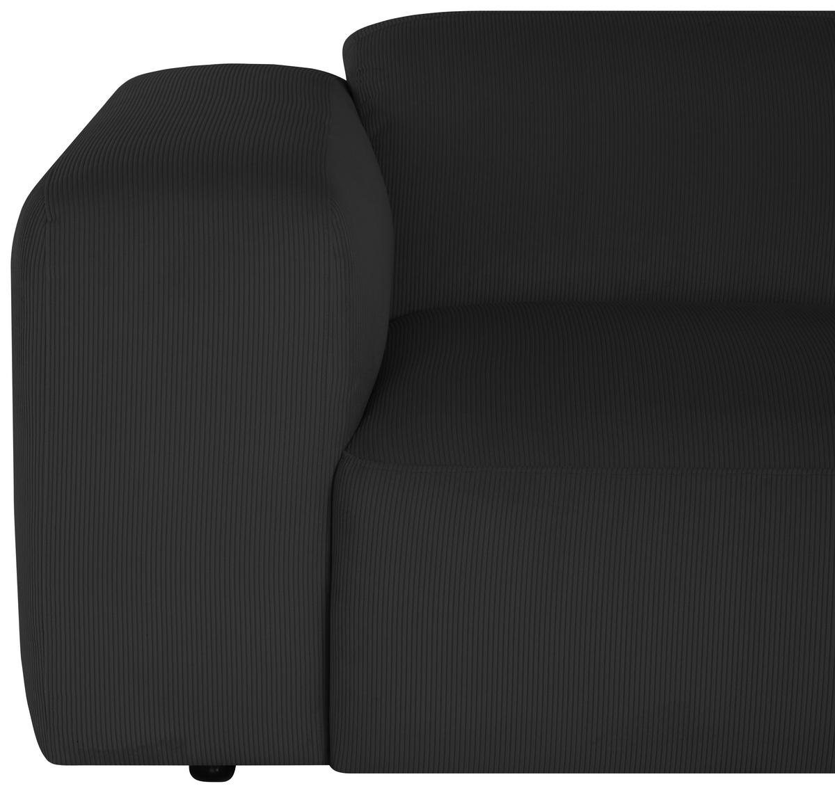 Ecksofa Hannah Anthrazit 252x170 Cm - Anthrazit/Schwarz, Design, Textil (252/170cm) - MID.YOU