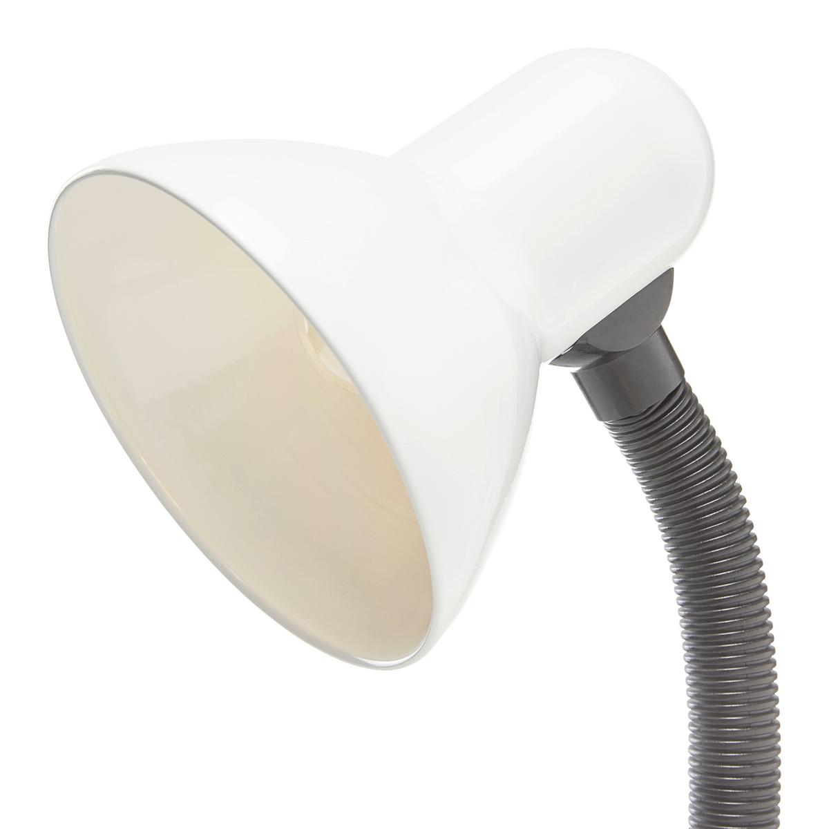 Lampa na písací stôl Leona max. 40 Watt - biela, kov/plast (14,5/14,5/37,8cm) - Mömax