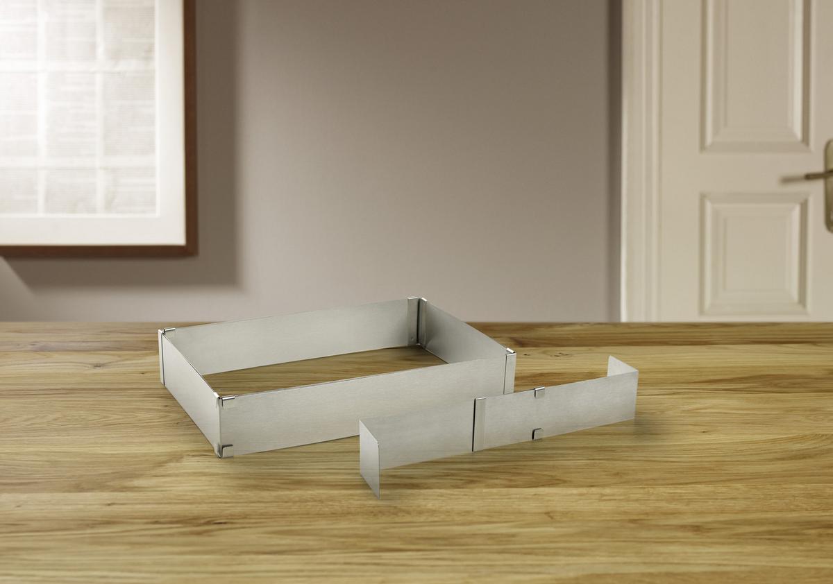 Backrahmen Reni B/l: Ca. 34/51,5 Cm, Ausziehbar - Edelstahlfarben, ROMANTIK / LANDHAUS, Metall (34/51,5cm) - James Wood