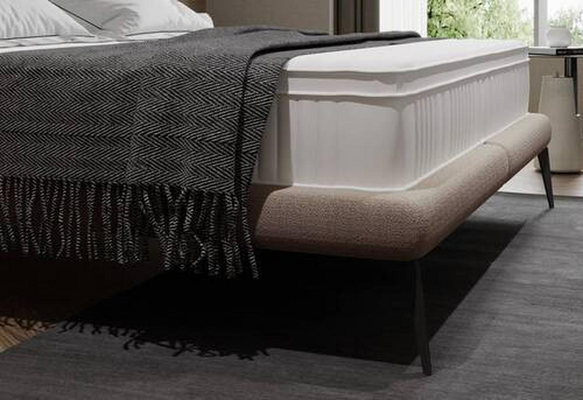 Polsterbett Tessina Now Or Never - Creme/Schwarz, MODERN, Textil (180/200cm) - Livetastic