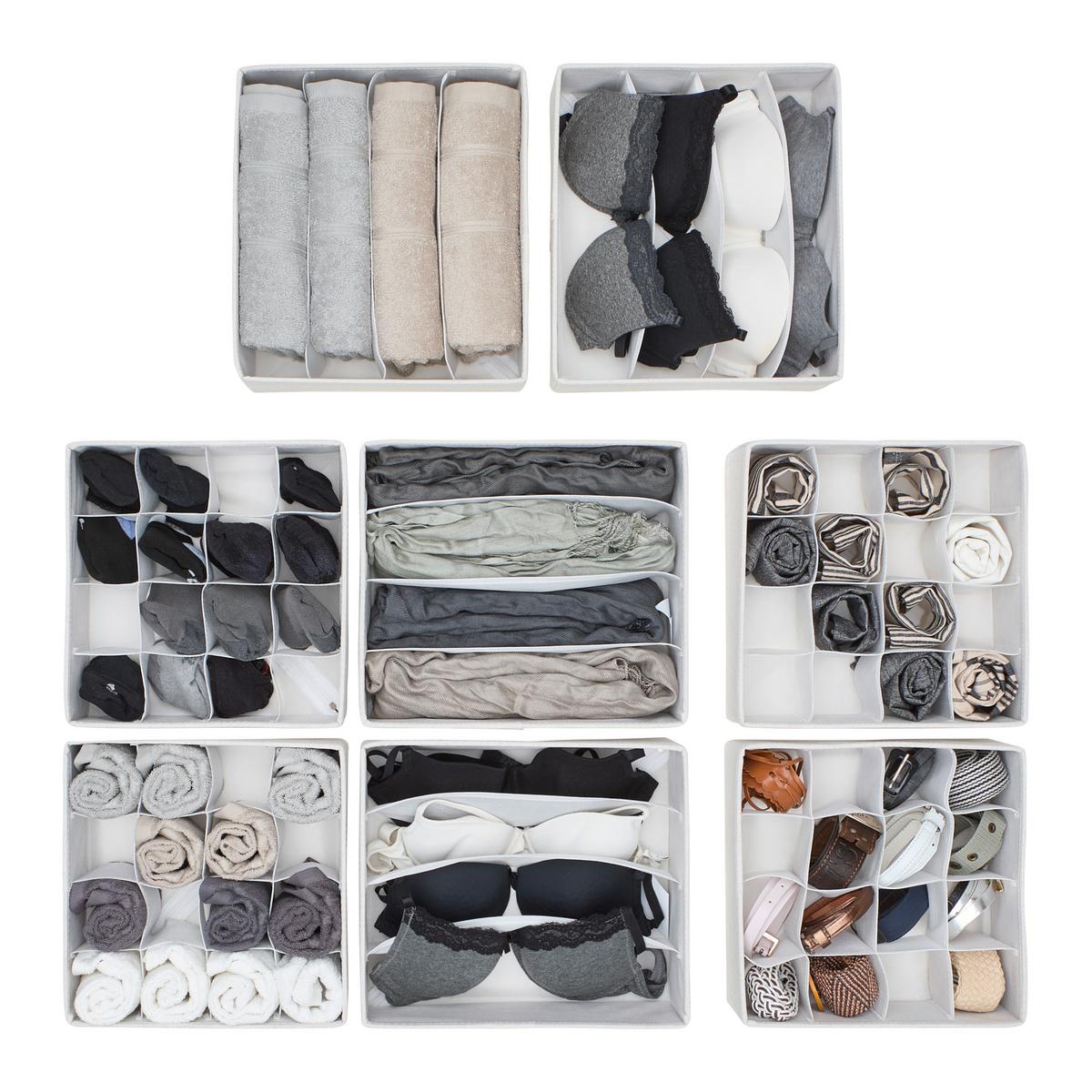 Sada úložných boxov 2 ks - béžová, Modern, textil/papier (28/10.5/28cm) - Mömax