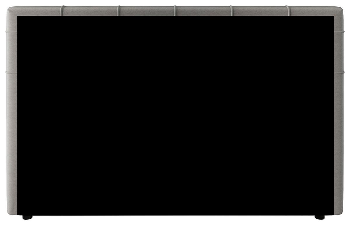 Boxspringbett Mitto mit Topper 180x200 cm - Schwarz/Grau, KONVENTIONELL, Textil/Metall (180/200cm)