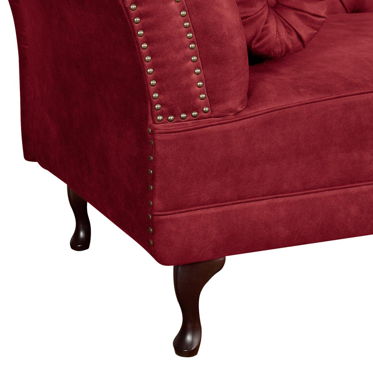 Récamiere Pako Rostfarben B: 185cm - Rostfarben/Braun, Design, Textil (185/93/75cm) - Livetastic