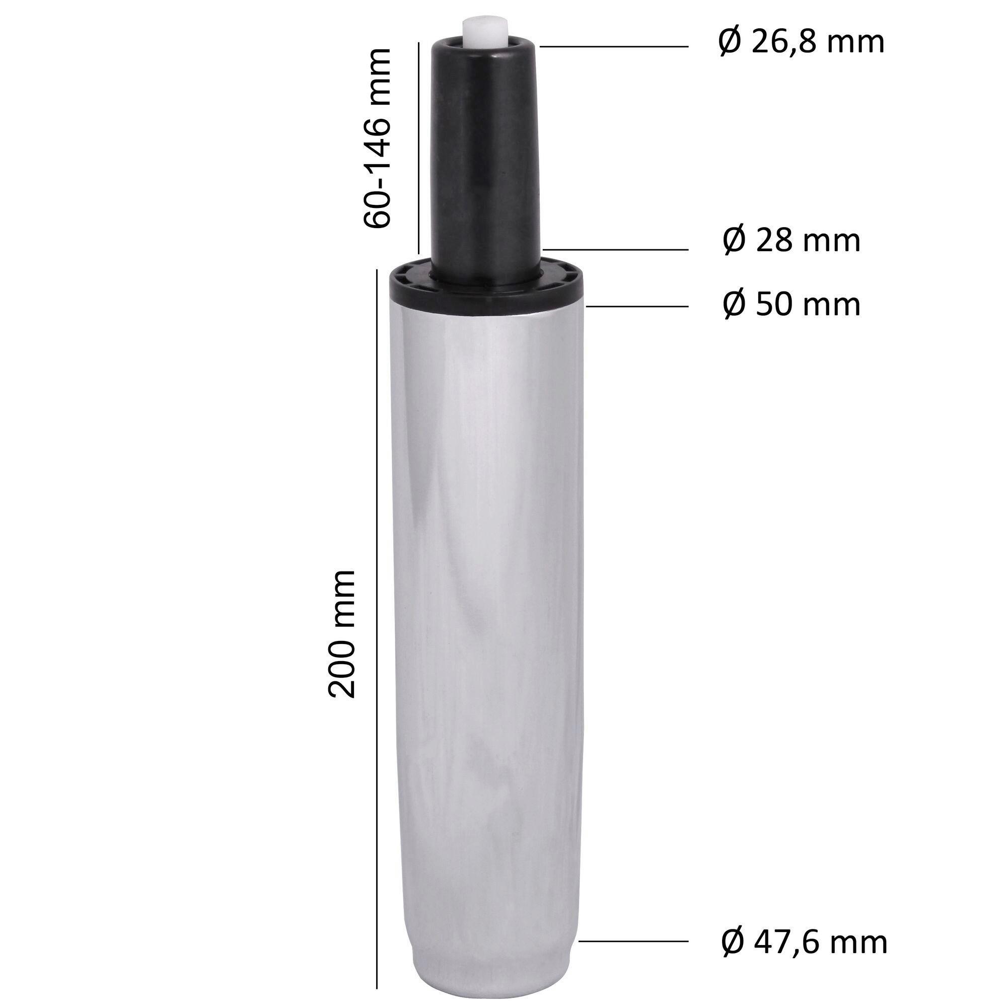 ZUBEHÖR FÜR BÜROHOCKER Silberfarben B: 5cm - Silberfarben, Design, Metall (5/35/5cm) - Livetastic