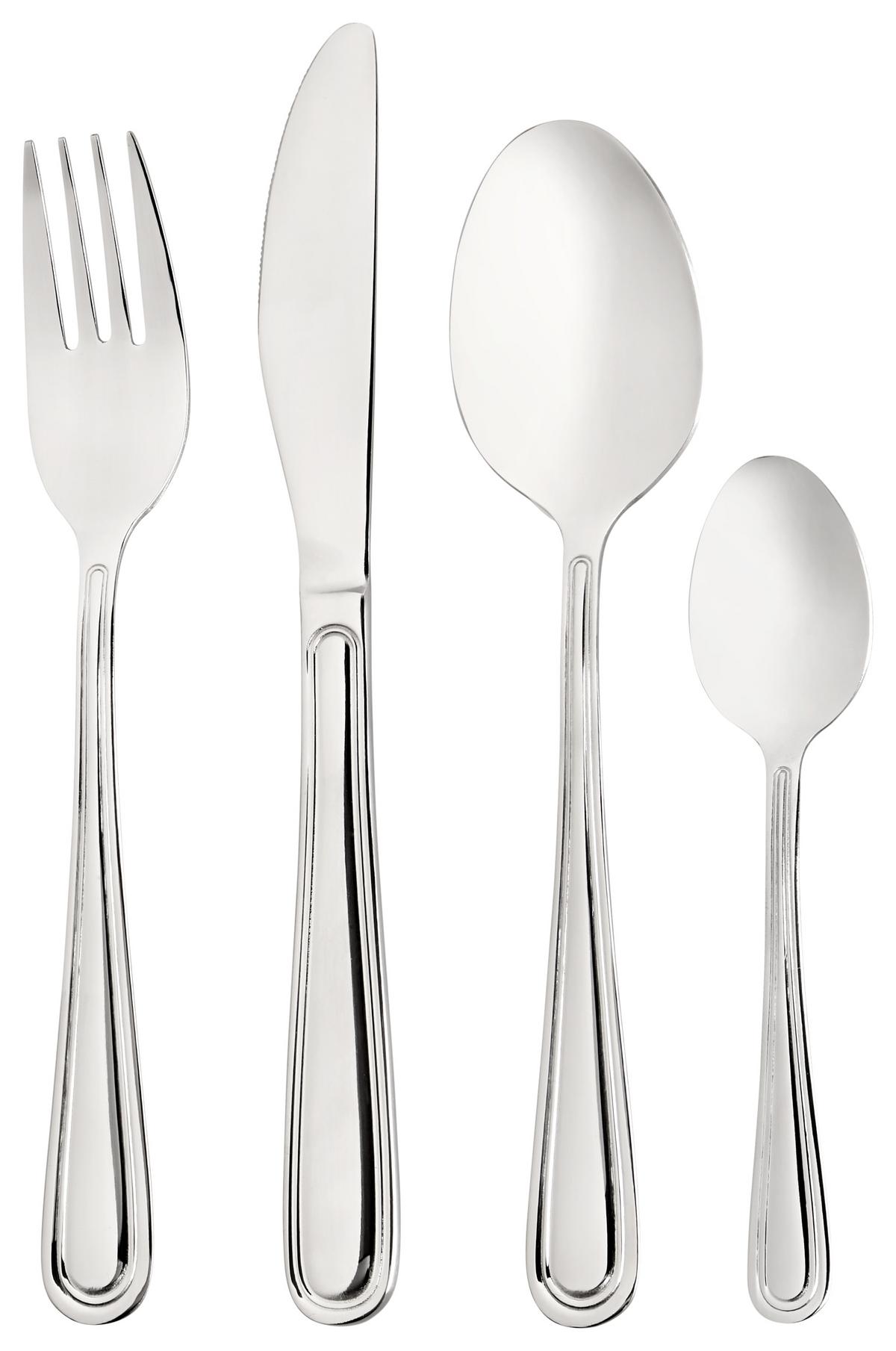 Besteckset 24-teilig Sanja Für 6 Personen - Edelstahlfarben, MODERN, Metall - Luca Bessoni