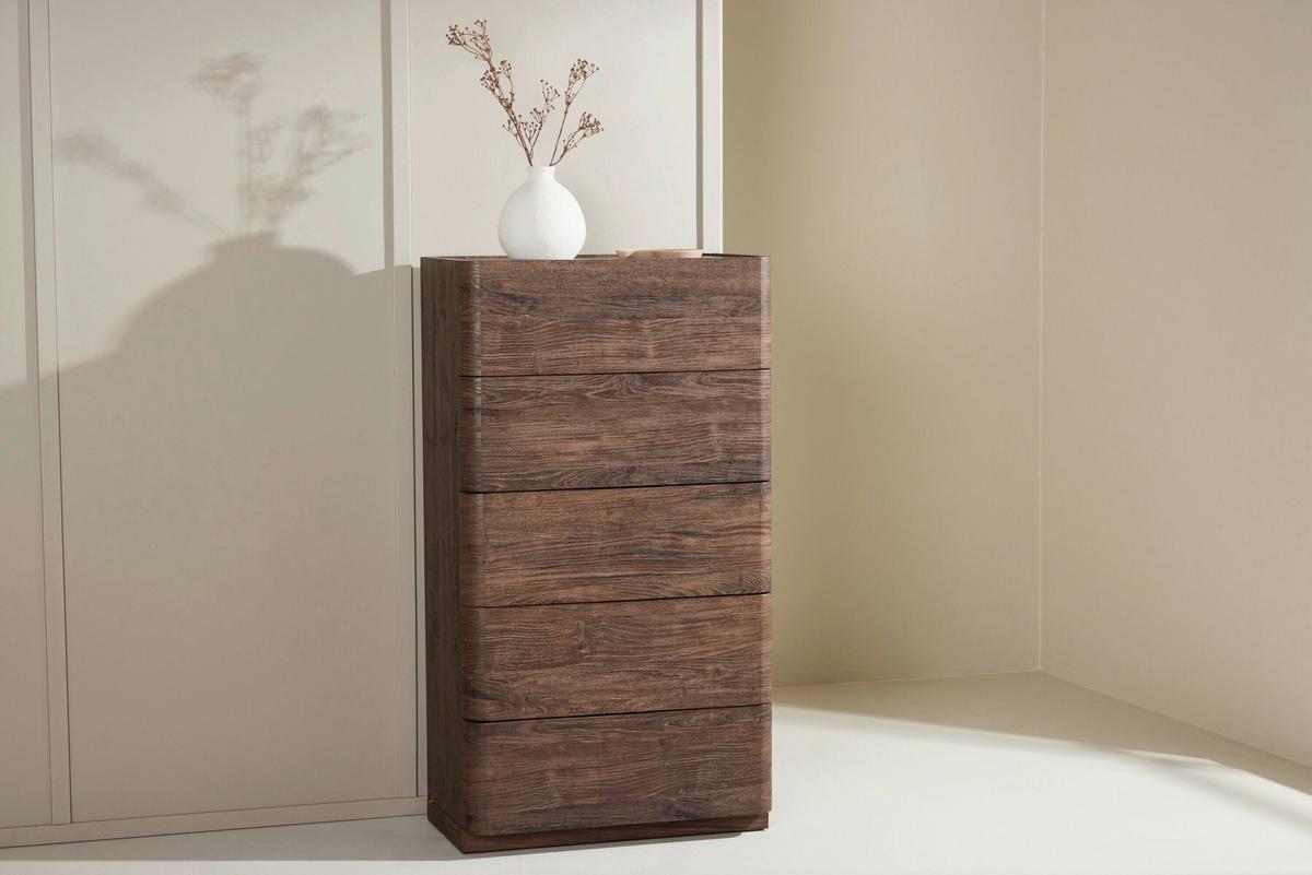 KOMMODE Noble, Mokka B: 55 cm - Mokka, MODERN, Holzwerkstoff (55/100/35cm) - Livetastic