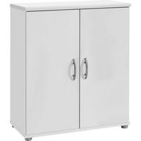 Kommode 60 cm Lilly Weiß - Silberfarben/Weiß, KONVENTIONELL, Holzwerkstoff (60/70/30cm) - Livetastic