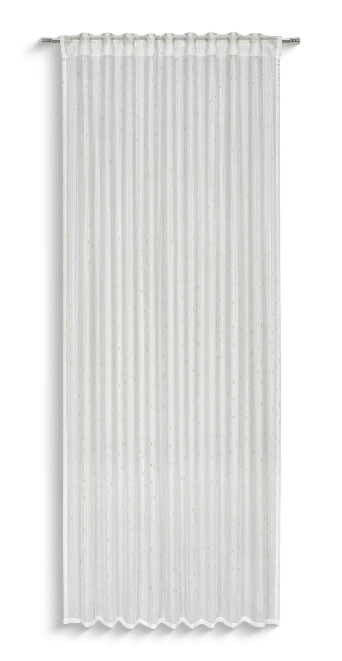 Fertigvorhang Samantha - Goldfarben/Weiß, MODERN, Textil/Metall (140/245cm) - Luca Bessoni