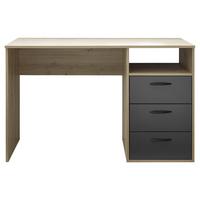 Schreibtisch Liam Artisan Eiche, B: 120cm - Graphitfarben/Eiche Artisan, KONVENTIONELL, Holzwerkstoff (120/54/75cm)