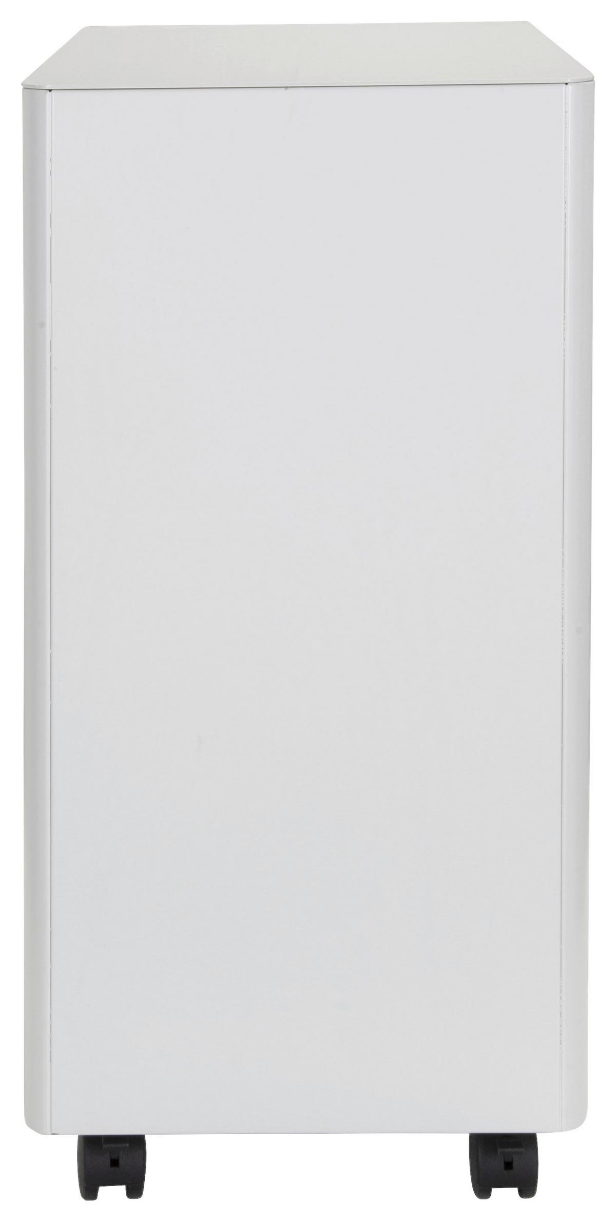 Rollcontainer Color I Weiß - Weiß, MODERN, Kunststoff/Metall (30/59/50cm) - MID.YOU