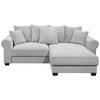Ecksofa Maureen Hellgrau S: 255/185 cm - Hellgrau/Schwarz, KONVENTIONELL, Textil (255/185cm) - MID.YOU
