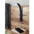 Leselampe Alicante Tageslichtweiß + USB-Anschluss - Schwarz, MODERN, Kunststoff - Luca Bessoni