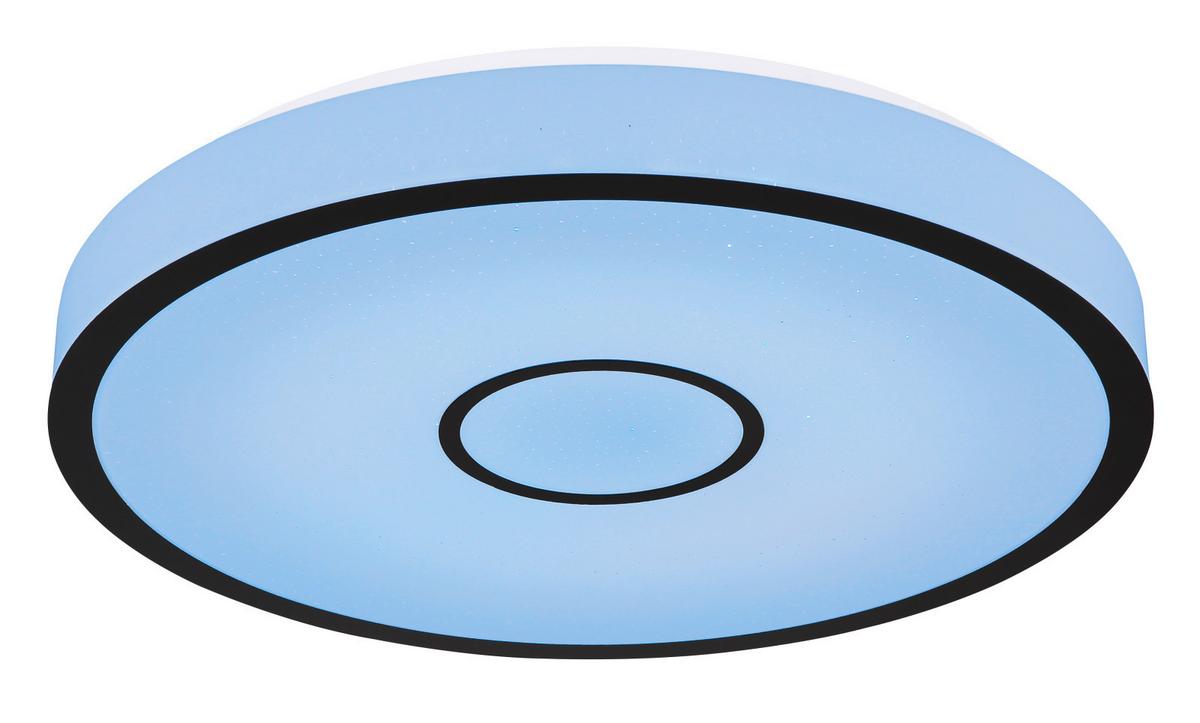 LED-Deckenleuchte 48027-40sh - Opal/Schwarz, Basics, Kunststoff/Metall (50/6,5cm) - Globo