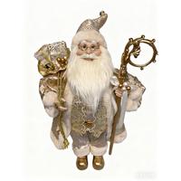 WEIHNACHTSMANN Henrik - Goldfarben/Weiß, KONVENTIONELL, Holz/Kunststoff (22/17/45cm) - Luca Bessoni