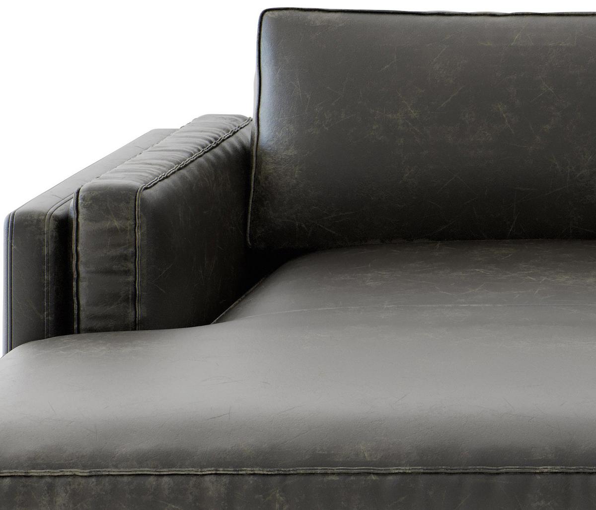 Ecksofa Packo Olivgrün S: 160x265 Cm - Schwarz/Olivgrün, Design, Textil (160/265cm) - Livetastic