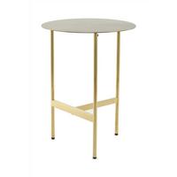 ODKLÁDACÍ STOLEK PERO 100 GOLD - barvy zlata, Design, kov (40/54/40cm) - Kayoom